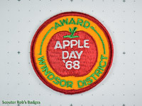 Click to enlarge 1968 Apple Day Award Windsor District
